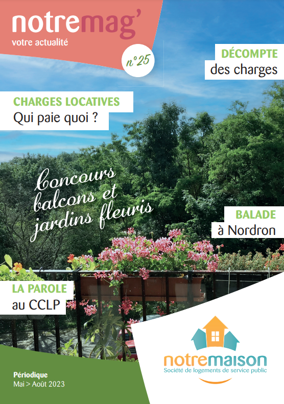 Cover Notre Mag 25, magazine à destination des locataires Notre Maison